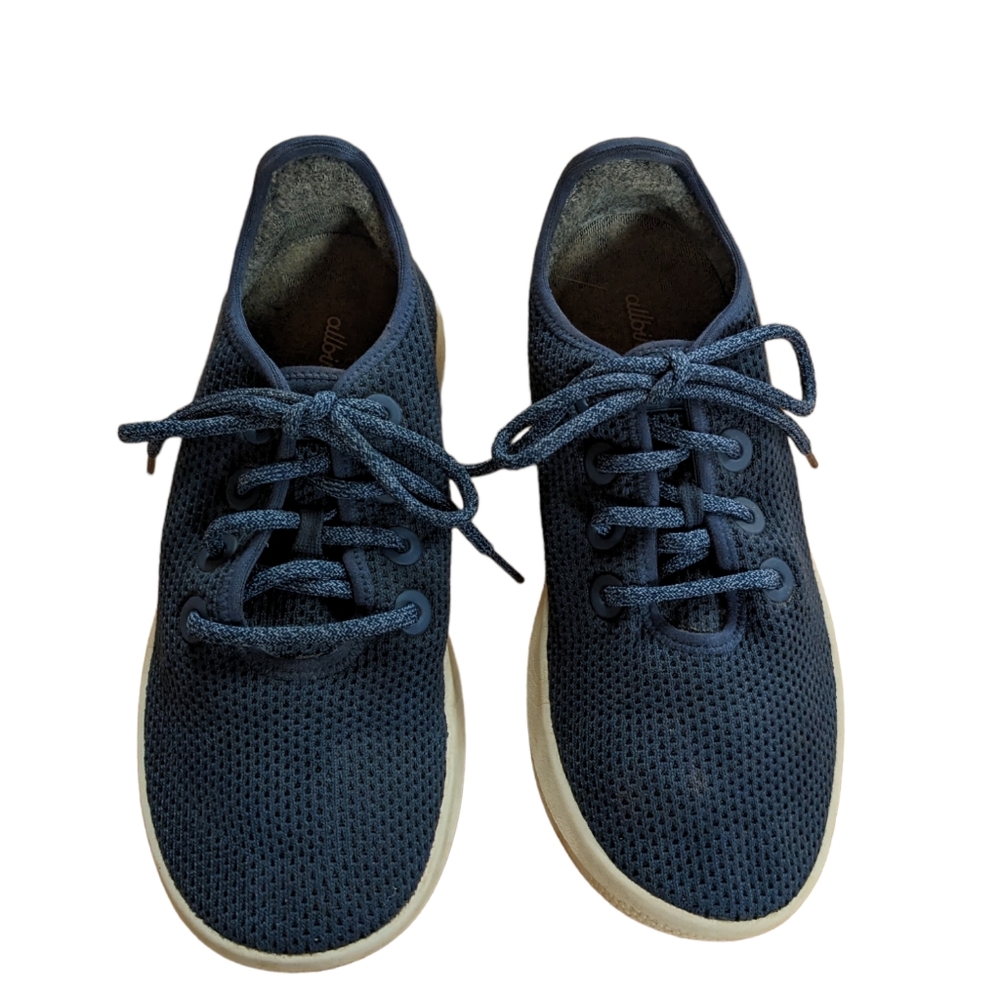 Allbirds Navy Tree Runner Sneakers Size 9 - Picture 3 of 12